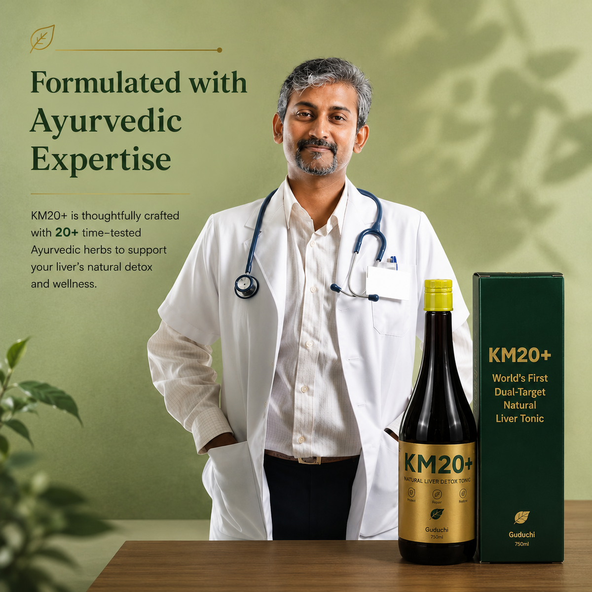 KM20+ Ayurvedic Wellness Blend | 20+ Herbs for Daily Liver Care
