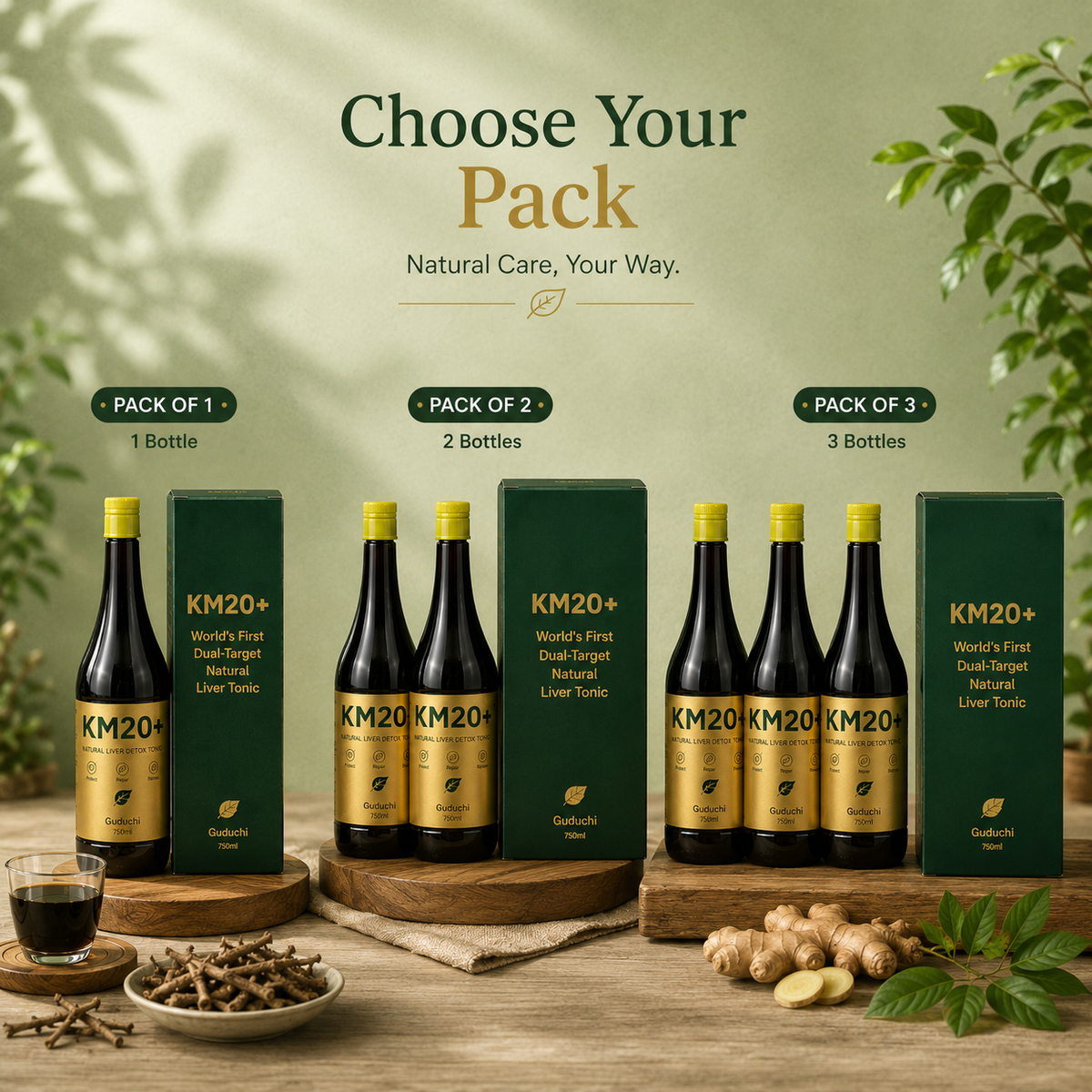 KM20+ Ayurvedic Wellness Blend | 20+ Herbs for Daily Liver Care